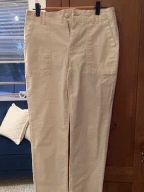 Pilcro Cream Straight-Leg Chinos